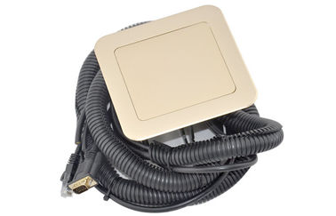 소켓 RJ45 전원 출구가 까만 탁상 내부 연락 상자에 의하여, 갑자기 나타납니다